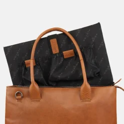 Dames Laptoptassen | Heren Laptoptassen^Plevier Amber shopper 15 inch cognac