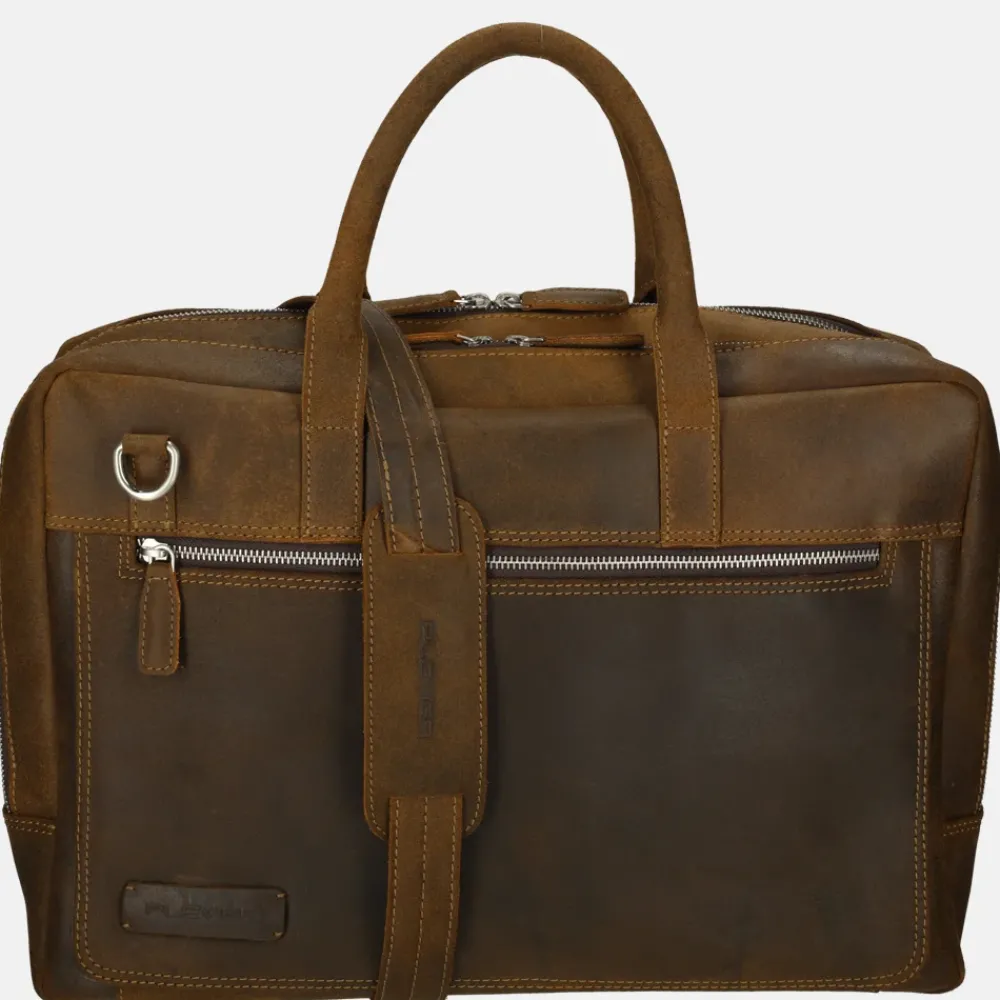 Heren Laptoptassen^Plevier Coventry laptoptas 15 inch donkerbruin