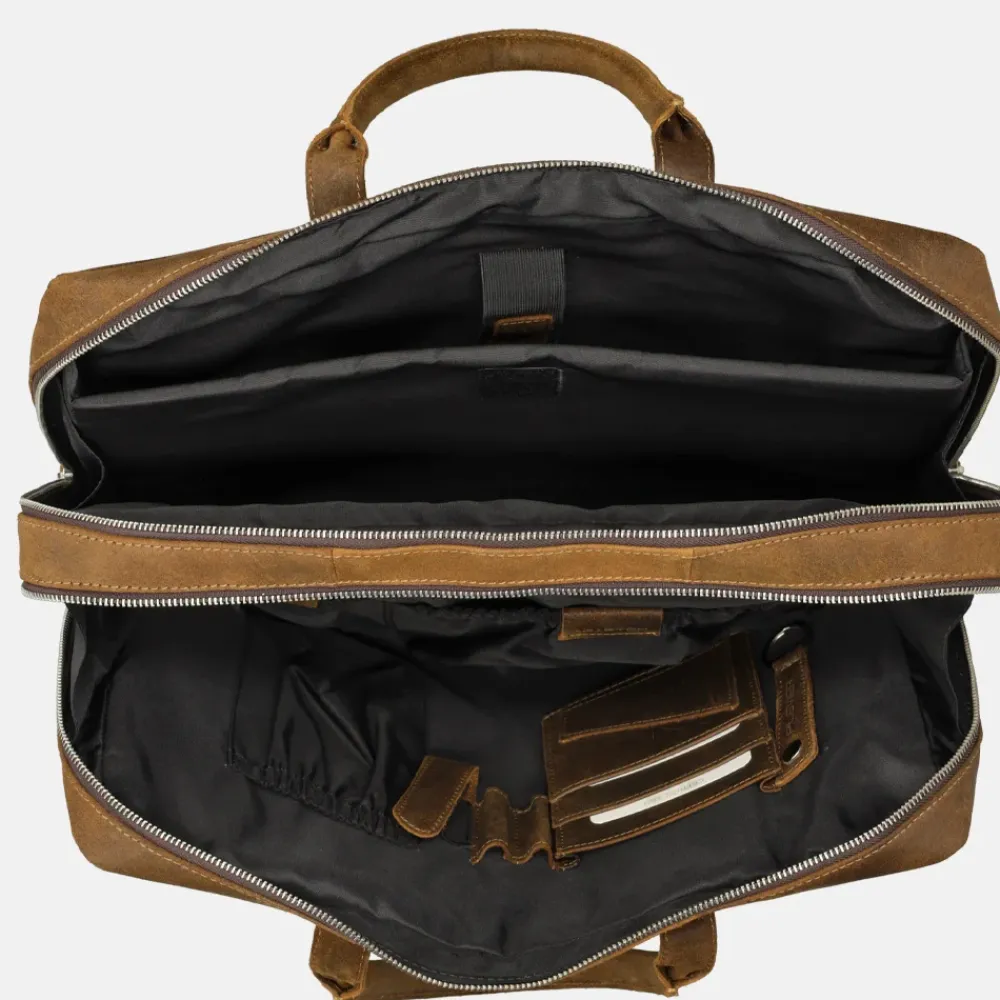 Heren Laptoptassen^Plevier Coventry laptoptas 15 inch donkerbruin