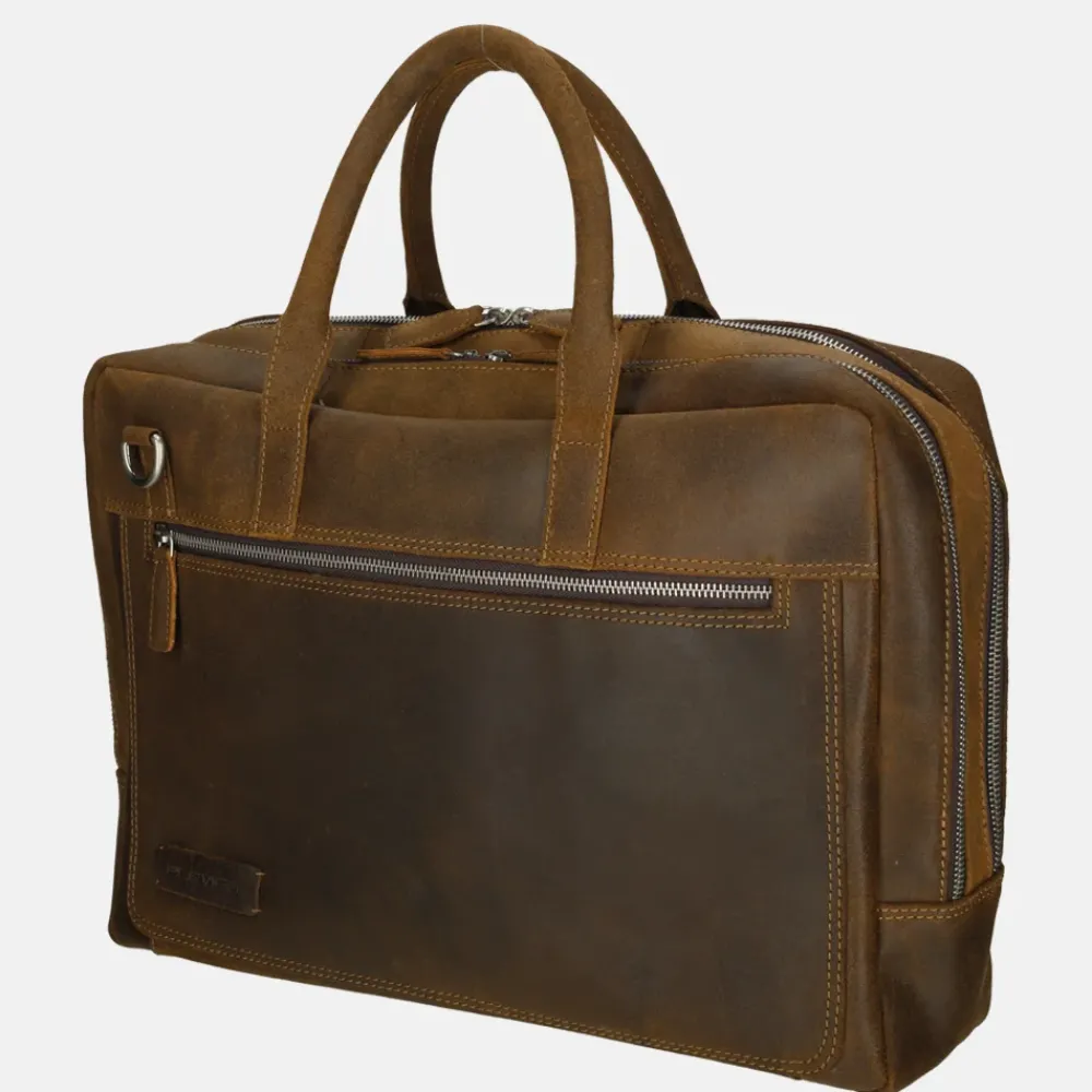 Heren Laptoptassen^Plevier Coventry laptoptas 15 inch donkerbruin