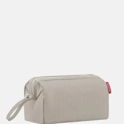 Toilettassen^Reisen thel toilettas herringbone sand