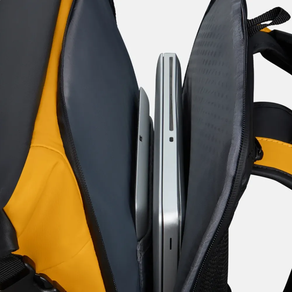 Laptop Rugzakken^Samsonite Ecodiver Rolltop laptoprugzak 17 inch yellow
