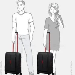 Handbagage Koffers^Samsonite Essens handbagage koffer 55 cm charcoal/red