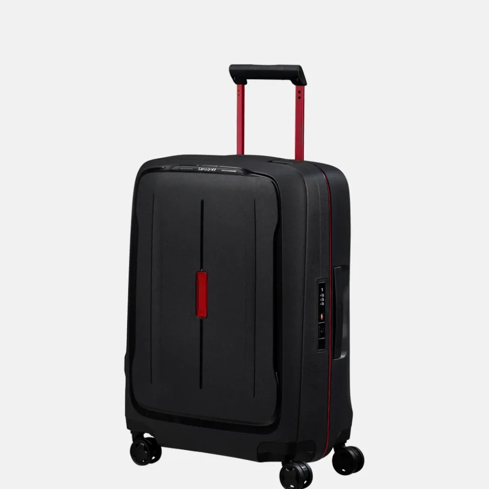 Handbagage Koffers^Samsonite Essens handbagage koffer 55 cm charcoal/red
