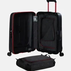 Handbagage Koffers^Samsonite Essens handbagage koffer 55 cm charcoal/red