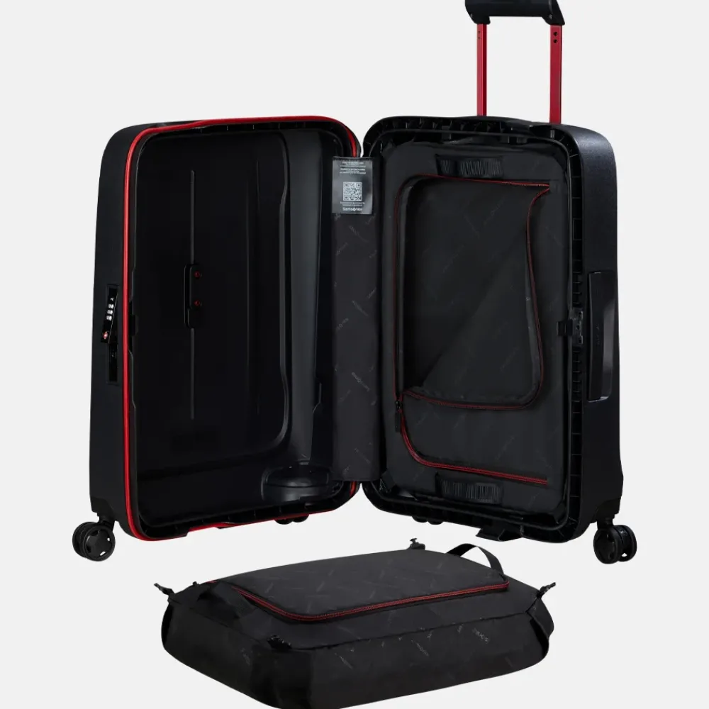 Handbagage Koffers^Samsonite Essens handbagage koffer 55 cm charcoal/red