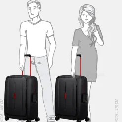 Reiskoffers^Samsonite Essens reiskoffer 69 cm charcoal/red