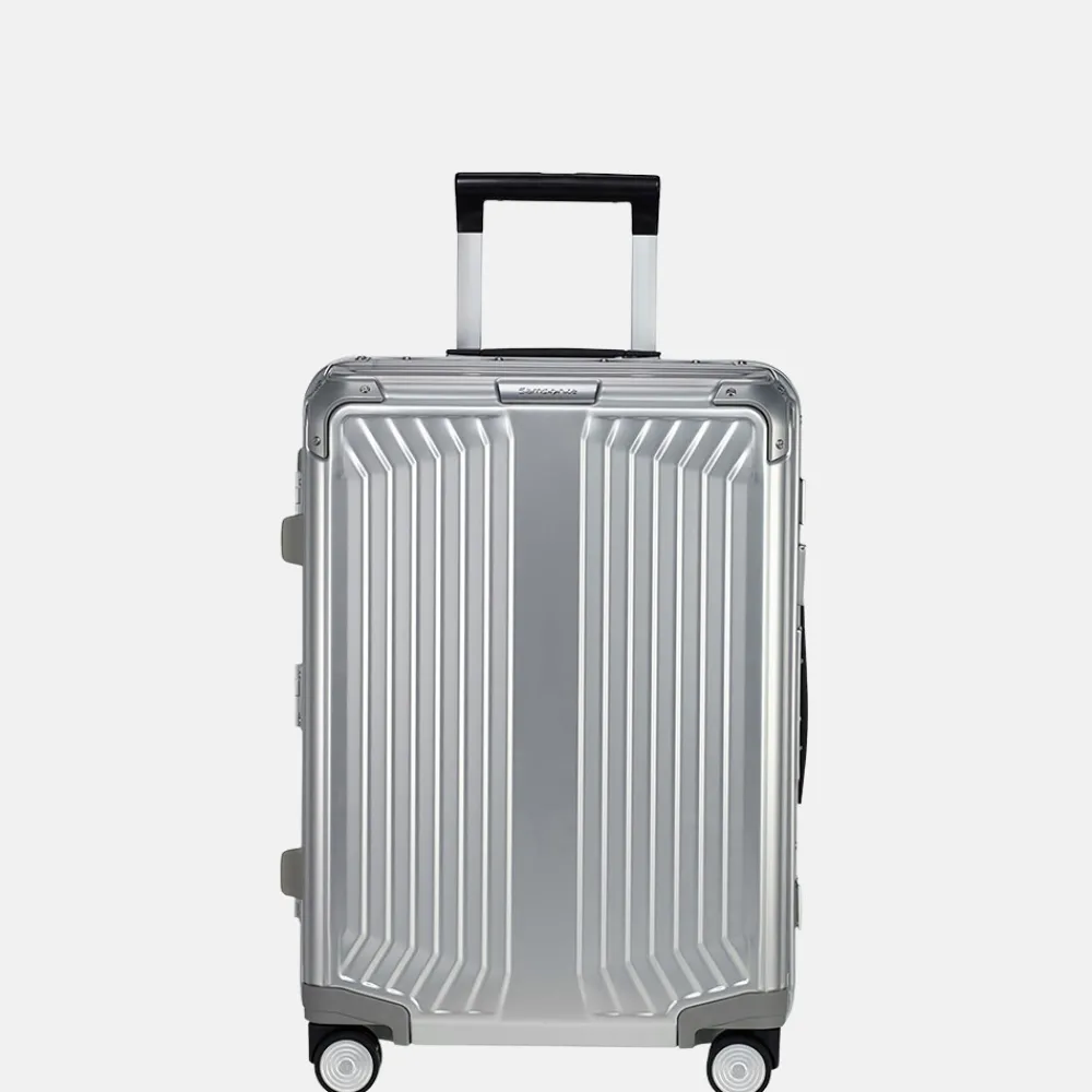 Handbagage Koffers^Samsonite Lite-Box Alu spinner 55 cm aluminium