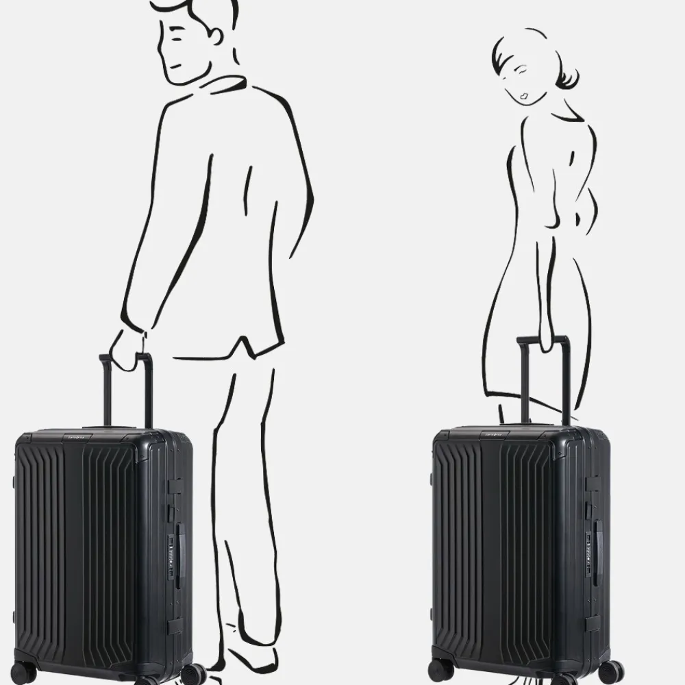 Reiskoffers^Samsonite Lite-Box Alu spinner 69 cm black