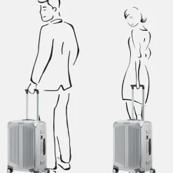 Handbagage Koffers^Samsonite Lite-Box Alu spinner 55 cm aluminium