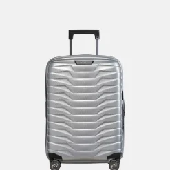 Handbagage Koffers^Samsonite Proxis expandable handbagage spinner 55 cm silver