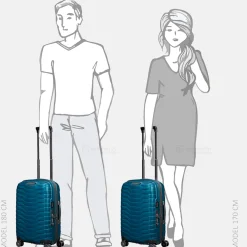 Handbagage Koffers^Samsonite Proxis expandable handbagage koffer 55 cm petrol blue