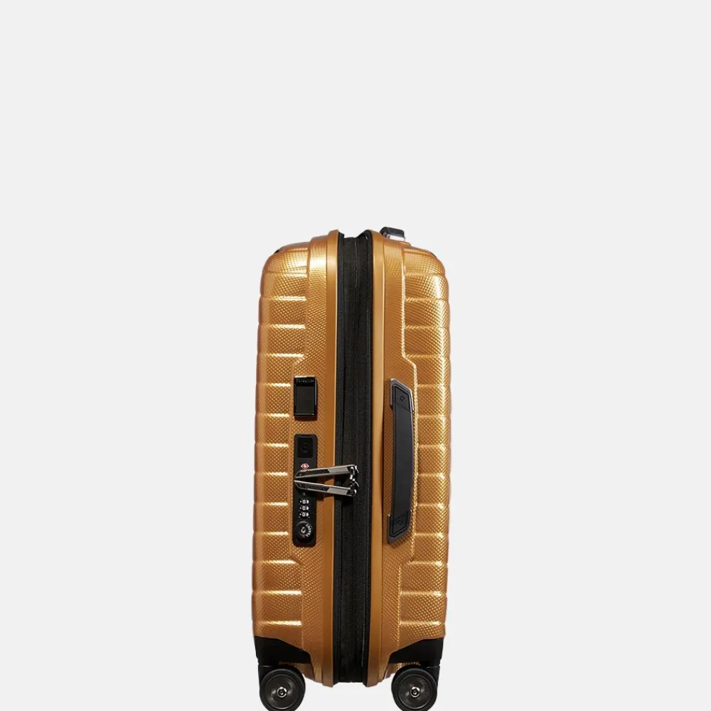 Handbagage Koffers^Samsonite Proxis expandable handbagage spinner 55 cm honey gold