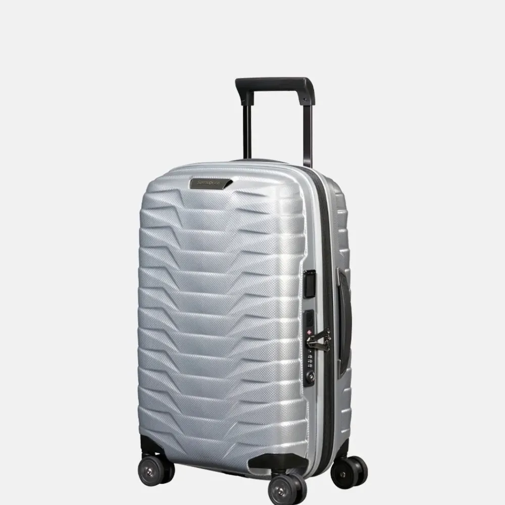 Handbagage Koffers^Samsonite Proxis expandable handbagage koffer 55 cm silver