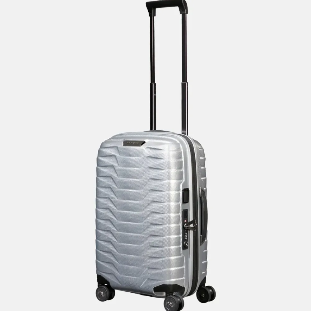 Handbagage Koffers^Samsonite Proxis expandable handbagage koffer 55 cm silver