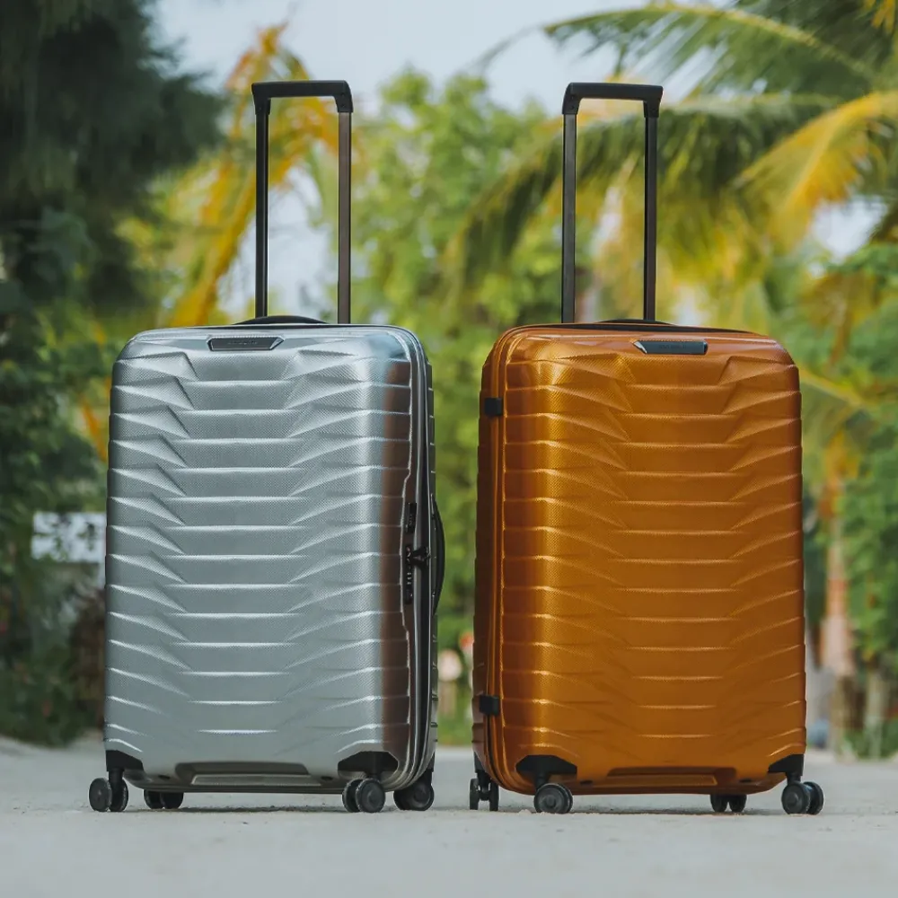 Reiskoffers^Samsonite Proxis spinner 75 cm honey gold