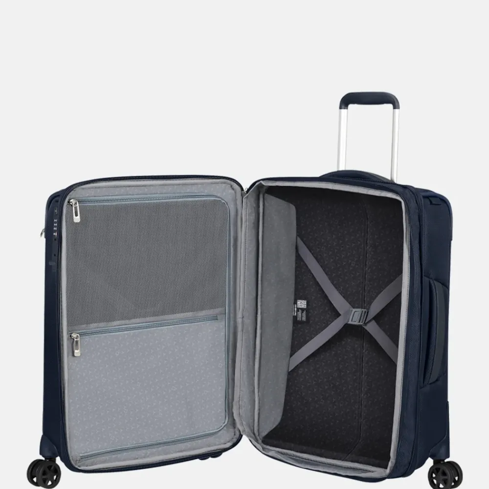 Handbagage Koffers^Samsonite Respark handbagage koffer 55 cm dubbel frame midnight blue