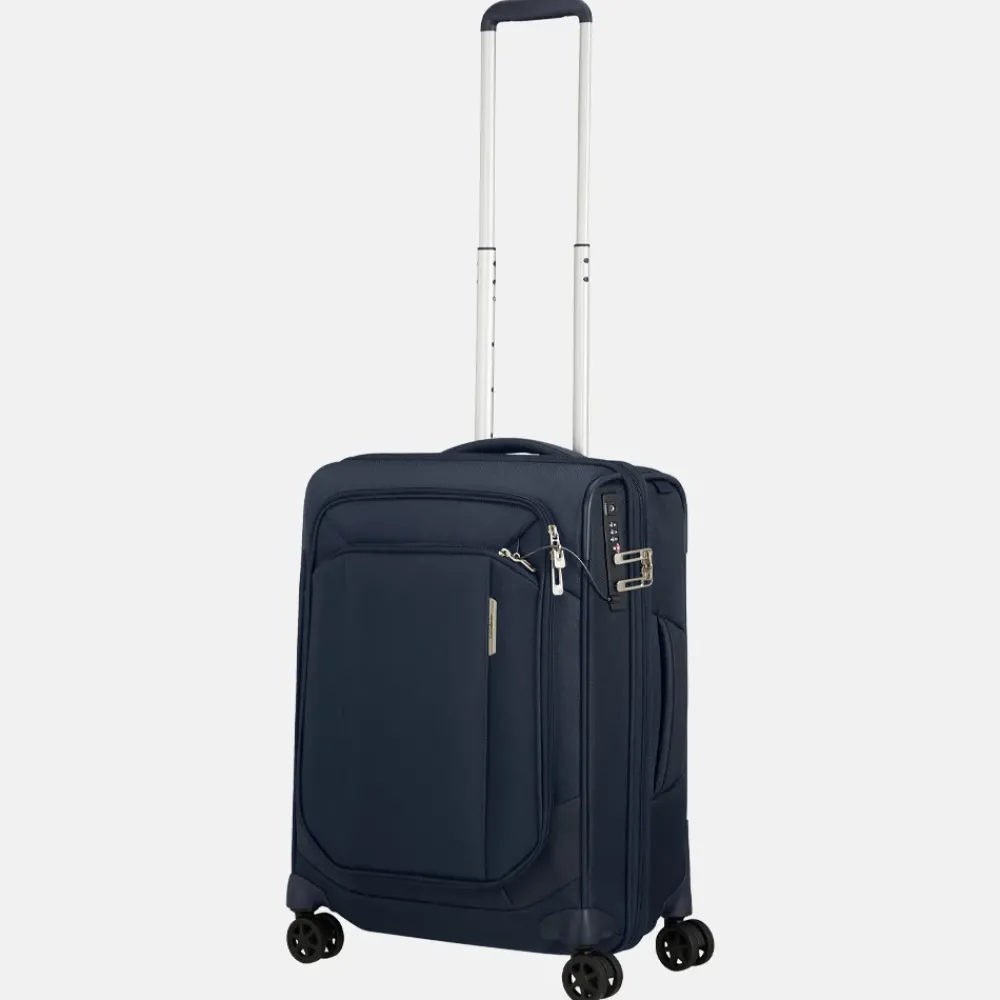 Handbagage Koffers^Samsonite Respark handbagage koffer 55 cm dubbel frame midnight blue