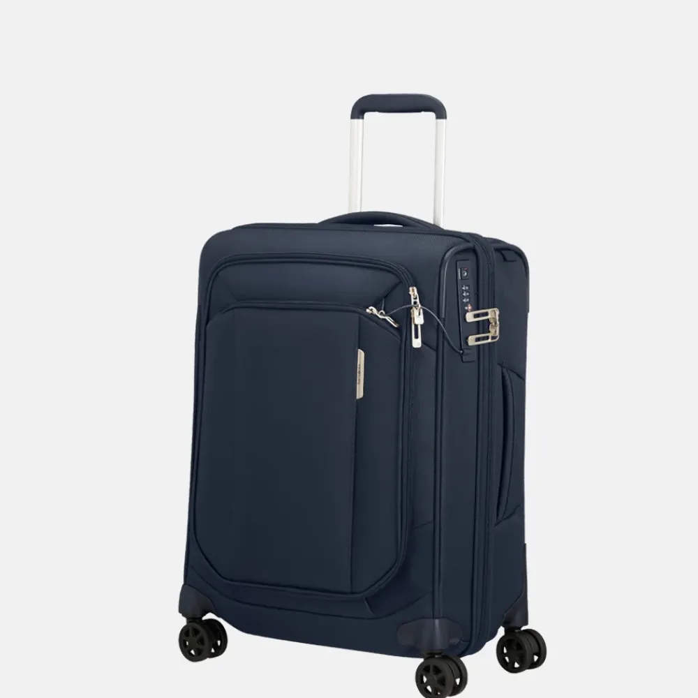 Handbagage Koffers^Samsonite Respark handbagage koffer 55 cm dubbel frame midnight blue
