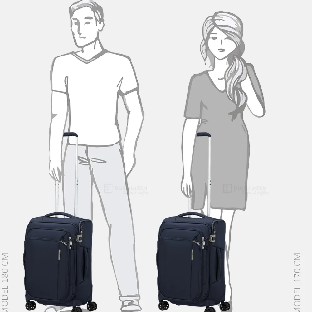Handbagage Koffers^Samsonite Respark Length handbagage koffer 55 cm midnight blue