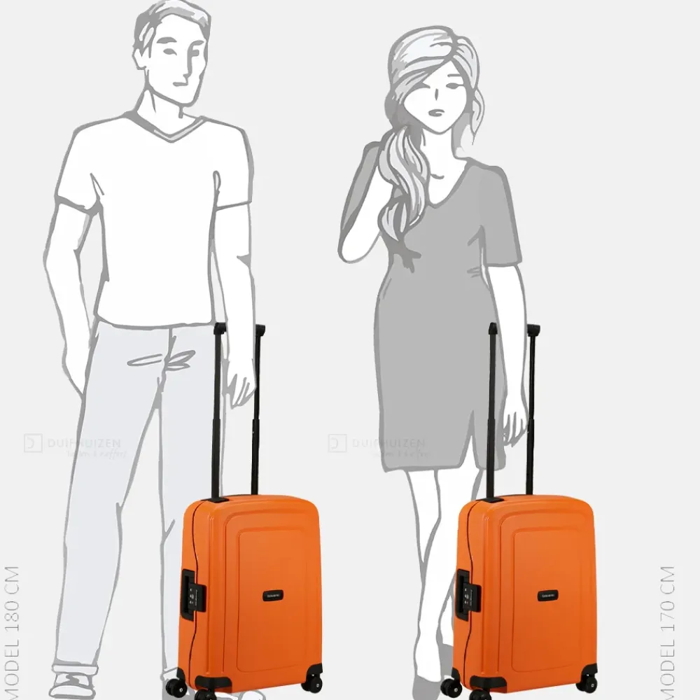 Handbagage Koffers^Samsonite S´Cure handbagage koffer 55 cm apricot