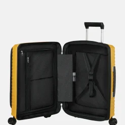 Handbagage Koffers^Samsonite Upscape Frontpocket handbagage koffer 55 cm yellow