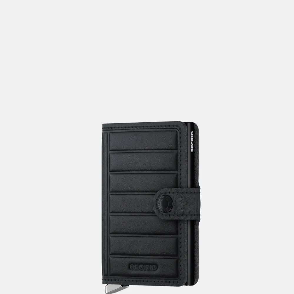 Pasjeshouders | Heren Portemonnees^Secrid Miniwallet Inox Emboss Lines pasjeshouder black