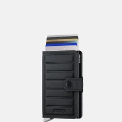 Pasjeshouders | Heren Portemonnees^Secrid Miniwallet Inox Emboss Lines pasjeshouder black