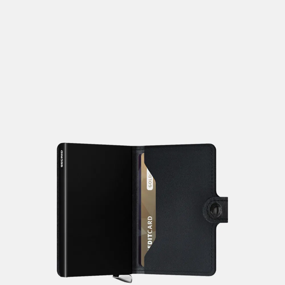 Pasjeshouders | Heren Portemonnees^Secrid Miniwallet Inox Emboss Lines pasjeshouder black