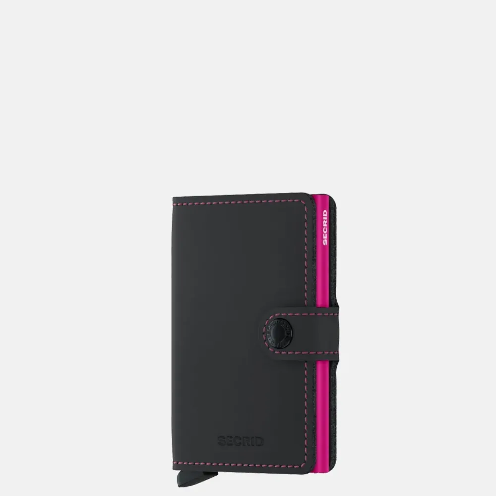 Pasjeshouders | Gepersonaliseerde Portemonnees^Secrid Miniwallet matte black & fuchsia