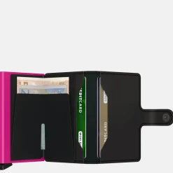 Pasjeshouders | Gepersonaliseerde Portemonnees^Secrid Miniwallet matte black & fuchsia