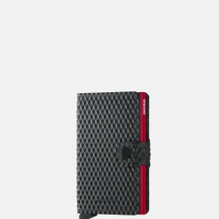 Pasjeshouders | Heren Portemonnees^Secrid Miniwallet pasjeshouder cubic black-red