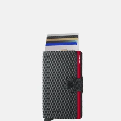Pasjeshouders | Heren Portemonnees^Secrid Miniwallet pasjeshouder cubic black-red