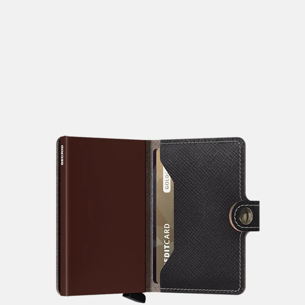 Pasjeshouders | Heren Portemonnees^Secrid Miniwallet pasjeshouder saffiano brown