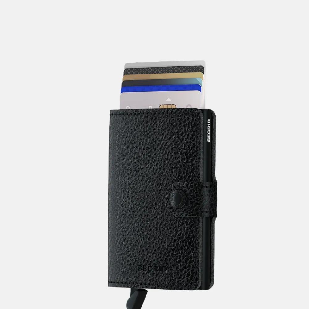 Pasjeshouders | Heren Portemonnees^Secrid Miniwallet pasjeshouder Veg Black Black