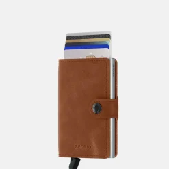 Pasjeshouders | Heren Portemonnees^Secrid Miniwallet pasjeshouder vintage cognac
