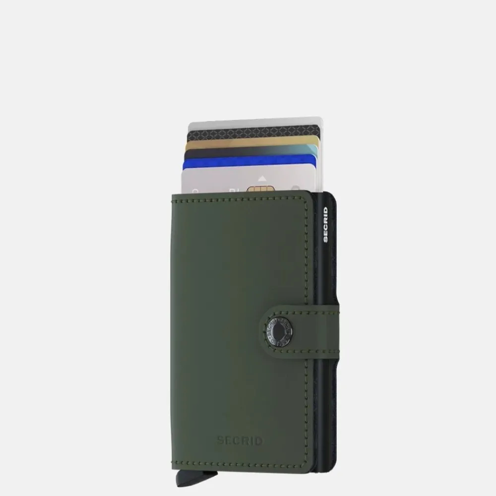 Pasjeshouders | Heren Portemonnees^Secrid Miniwallet pasjeshouder matte green black