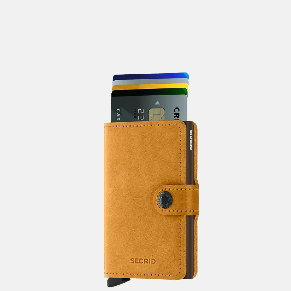 Pasjeshouders | Gepersonaliseerde Portemonnees^Secrid Miniwallet pasjeshouder vintage ochre