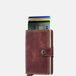 Pasjeshouders | Heren Portemonnees^Secrid Miniwallet pasjeshouder brown vintage