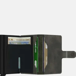 Pasjeshouders | Gepersonaliseerde Portemonnees^Secrid Miniwallet pasjeshouder vintage olive-black