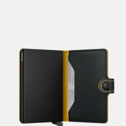 Pasjeshouders | Heren Portemonnees^Secrid Miniwallet pasjeshouder matte black & ochre