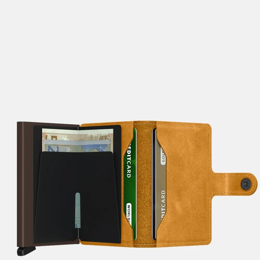 Pasjeshouders | Gepersonaliseerde Portemonnees^Secrid Miniwallet pasjeshouder vintage ochre
