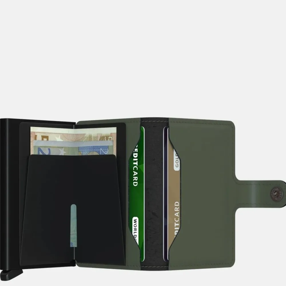 Pasjeshouders | Heren Portemonnees^Secrid Miniwallet pasjeshouder matte green black