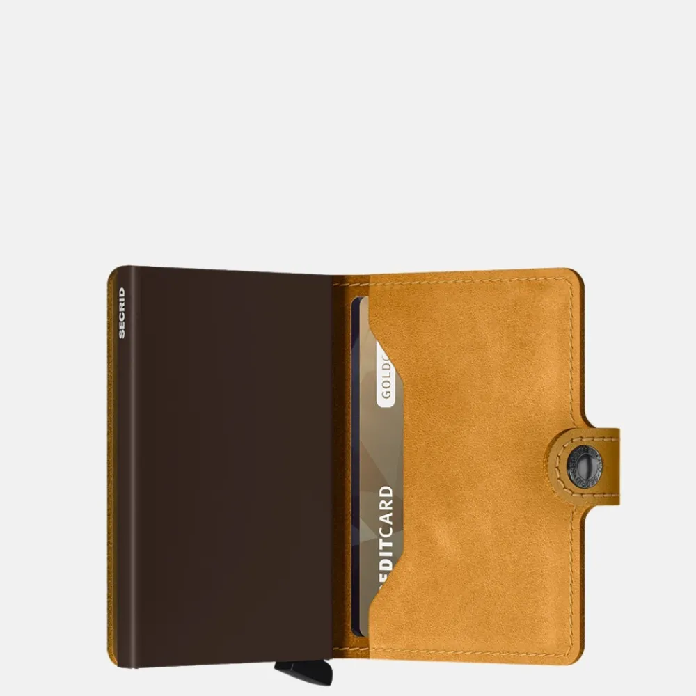 Pasjeshouders | Gepersonaliseerde Portemonnees^Secrid Miniwallet pasjeshouder vintage ochre