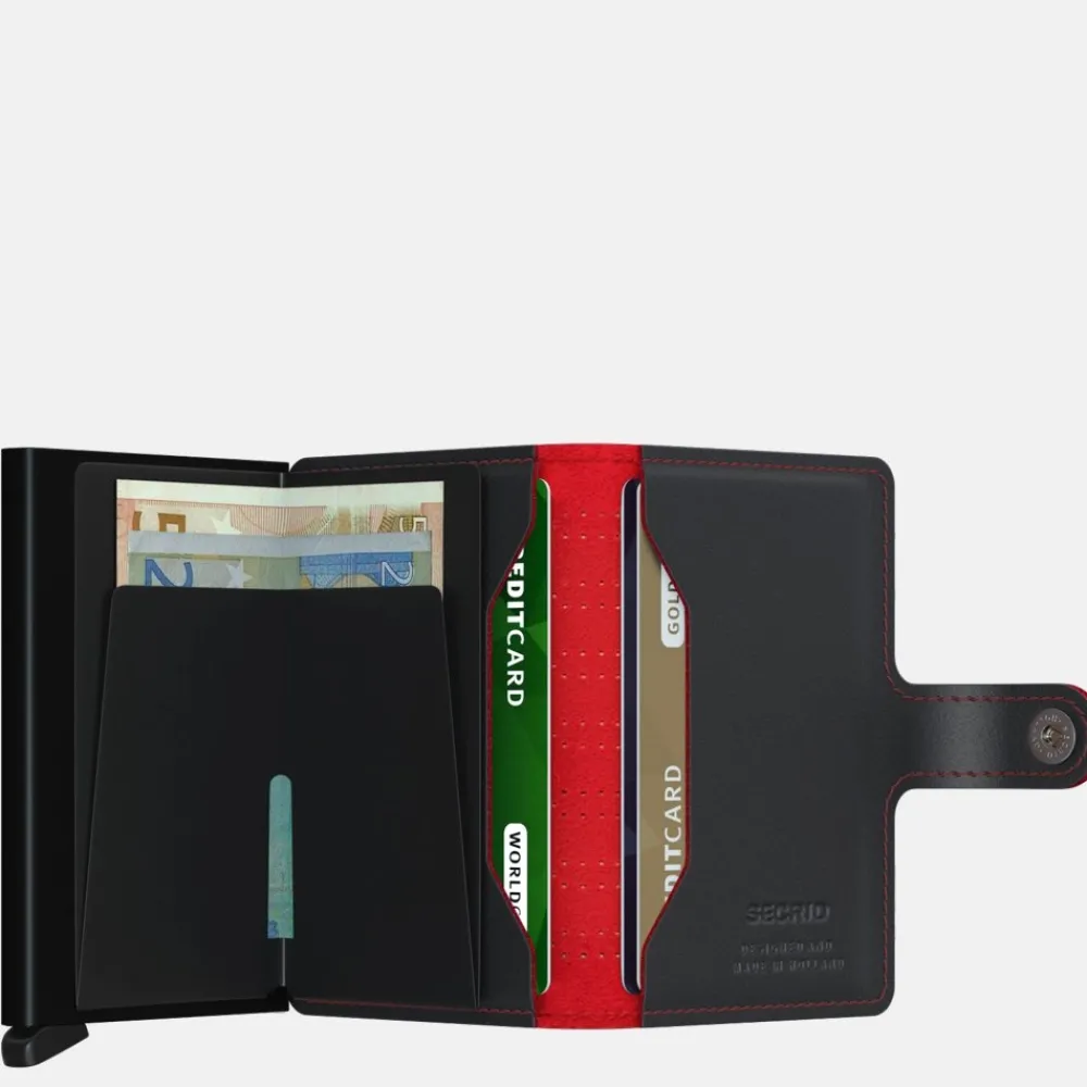 Pasjeshouders | Heren Portemonnees^Secrid Miniwallet pasjeshouder Fuel Black-Red
