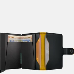 Pasjeshouders | Heren Portemonnees^Secrid Miniwallet pasjeshouder matte black & ochre