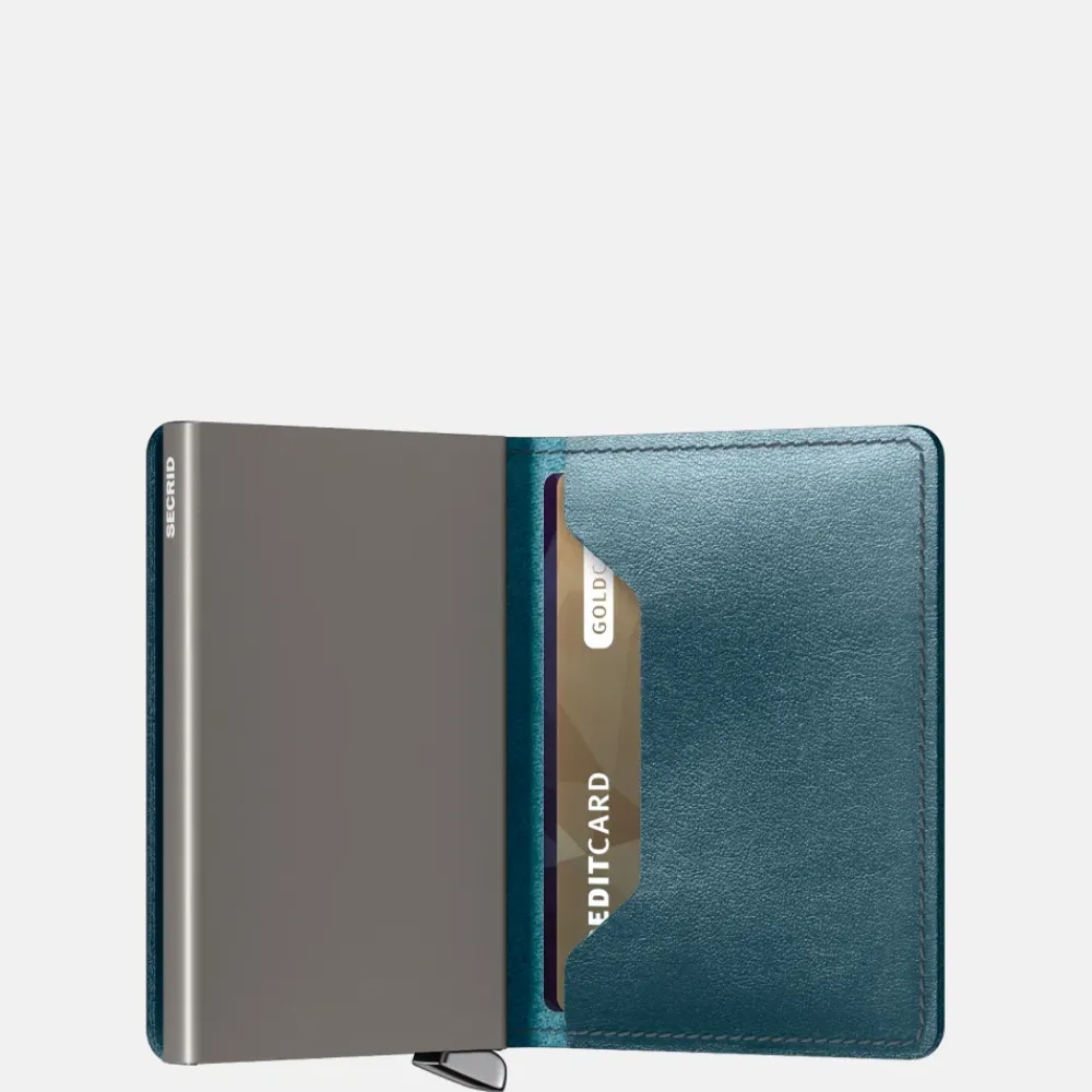Pasjeshouders | Heren Portemonnees^Secrid Slimwallet Inox Dusk pasjeshouder dusk teal
