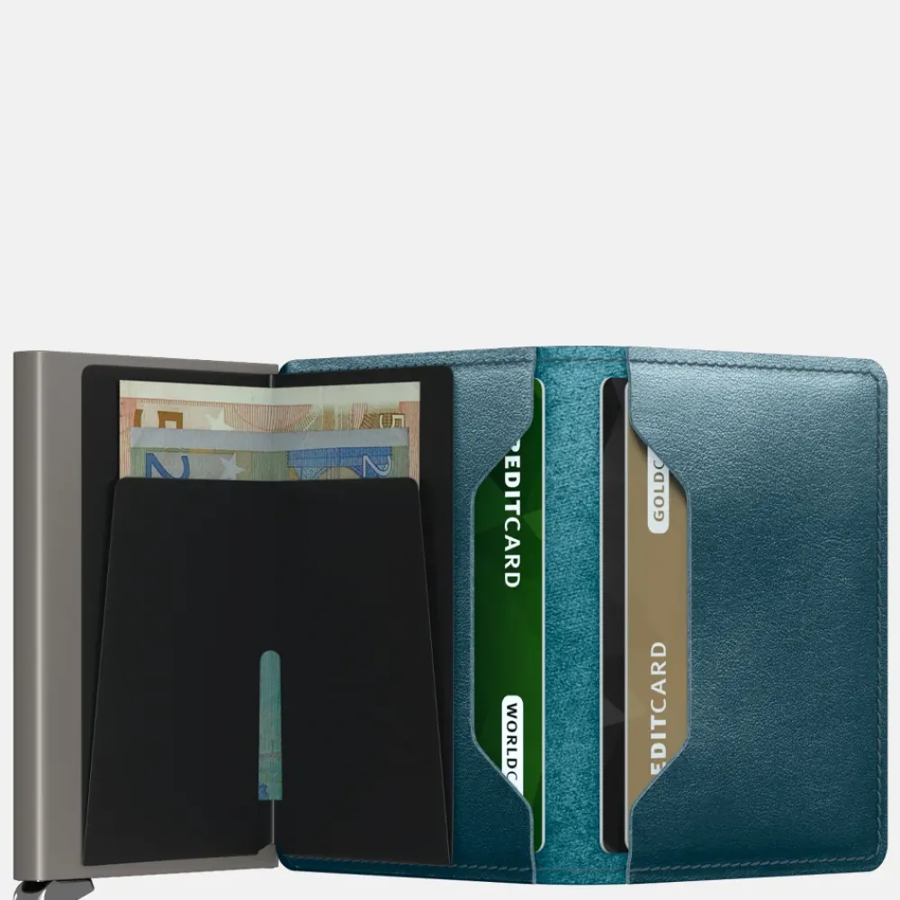 Pasjeshouders | Heren Portemonnees^Secrid Slimwallet Inox Dusk pasjeshouder dusk teal