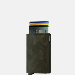 Pasjeshouders | Heren Portemonnees^Secrid Slimwallet pasjeshouder olive black