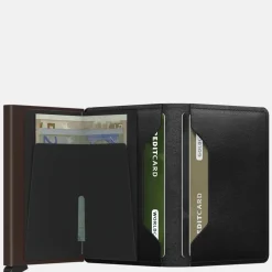 Pasjeshouders | Gepersonaliseerde Portemonnees^Secrid Slimwallet pasjeshouder original black-brown